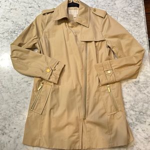 ⭐️NWOT Michael Kors Asymmetrical Zip Trench Coat (missing belt)
